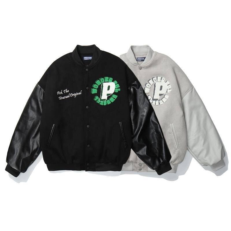 Leather sleeve varsity jackets 10