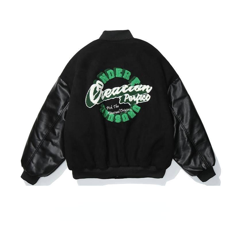 Leather sleeve varsity jackets 11