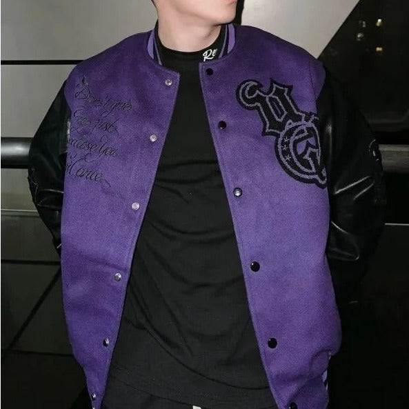 Leather sleeve varsity jackets 07