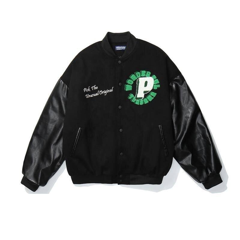 Leather sleeve varsity jackets 11